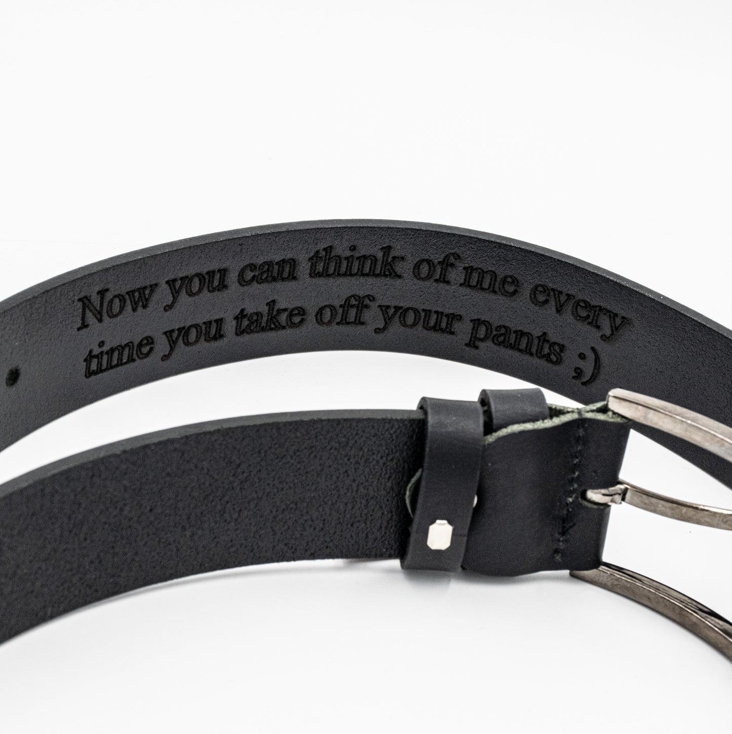 Belt with Custom Text Engraving - For Men