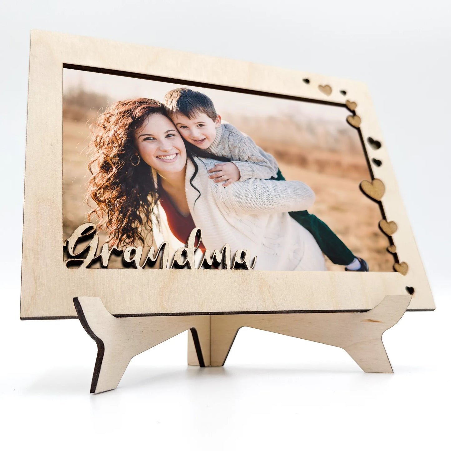 Wooden Engraved Photo Frame - Mother's Love